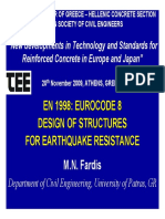 En 1998 - Eurocode 8 Design of Structures Design of Structures For Earthquake Resistance For Earthquake Resistance