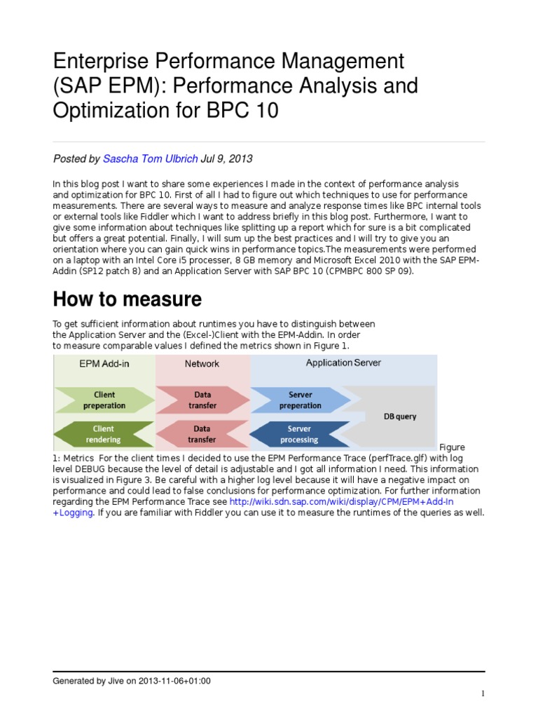 Performance Analysis and Optimization For BPC 10 | PDF | Information ...