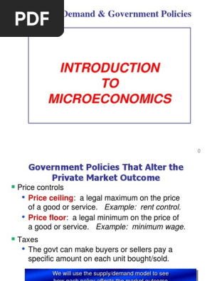 Topic 4 Supply Demand Government Policies Pdf Tax