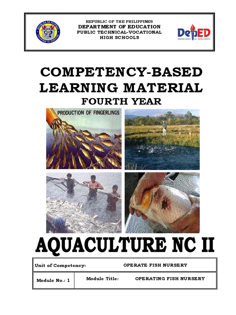 Operating Fish Nursery Module | PDF | Cottonseed | Fertilizer