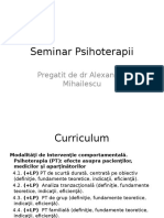 Seminar Psihoterapii