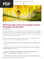 30 Frases Para Você Ler Quando Estiver Pensando Em Desistir - Portal Raízes