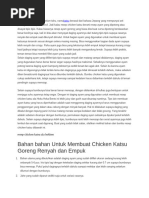Kumpulan Resep Chicken Katsu Mudah  Kumpulan Contoh 