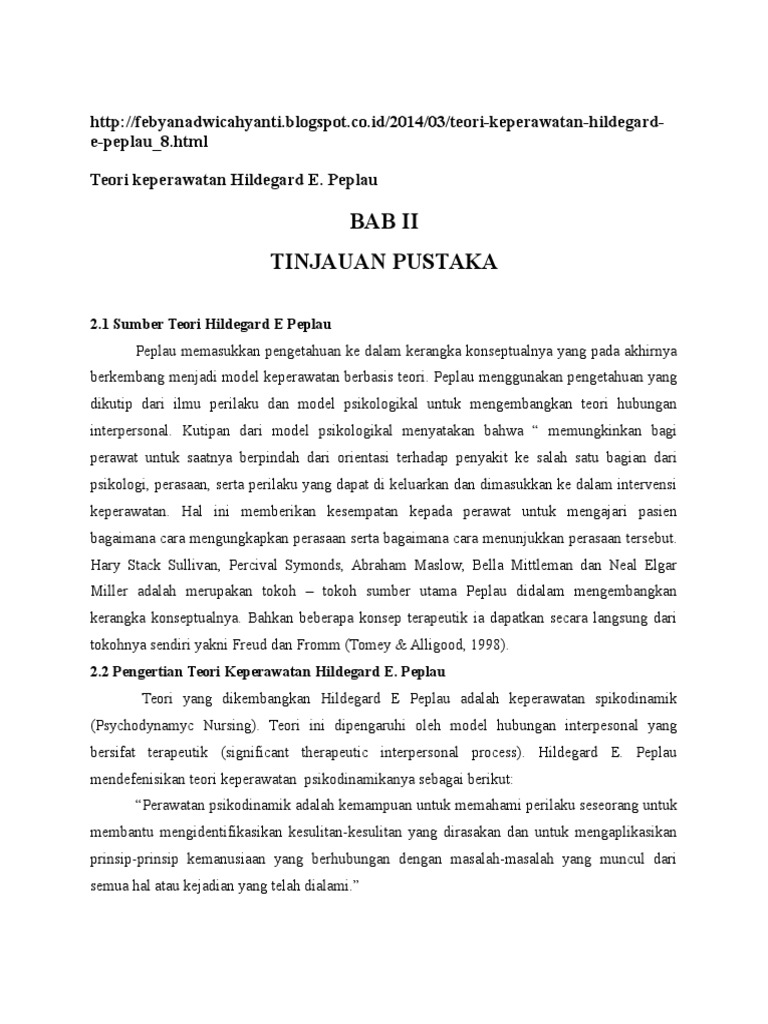 Teori Keperawatan Peplau PDF