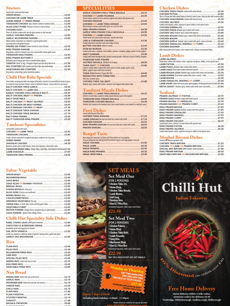 Chilli Hut Proof Compressed Kebab Curry