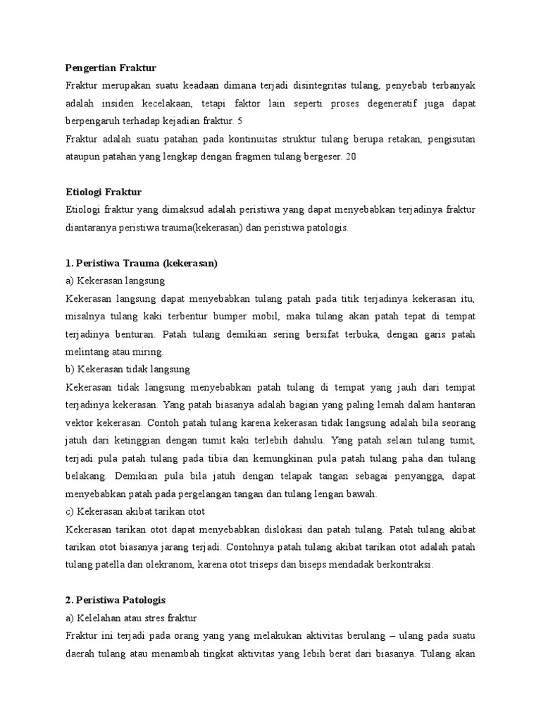 Pengertian Fraktur