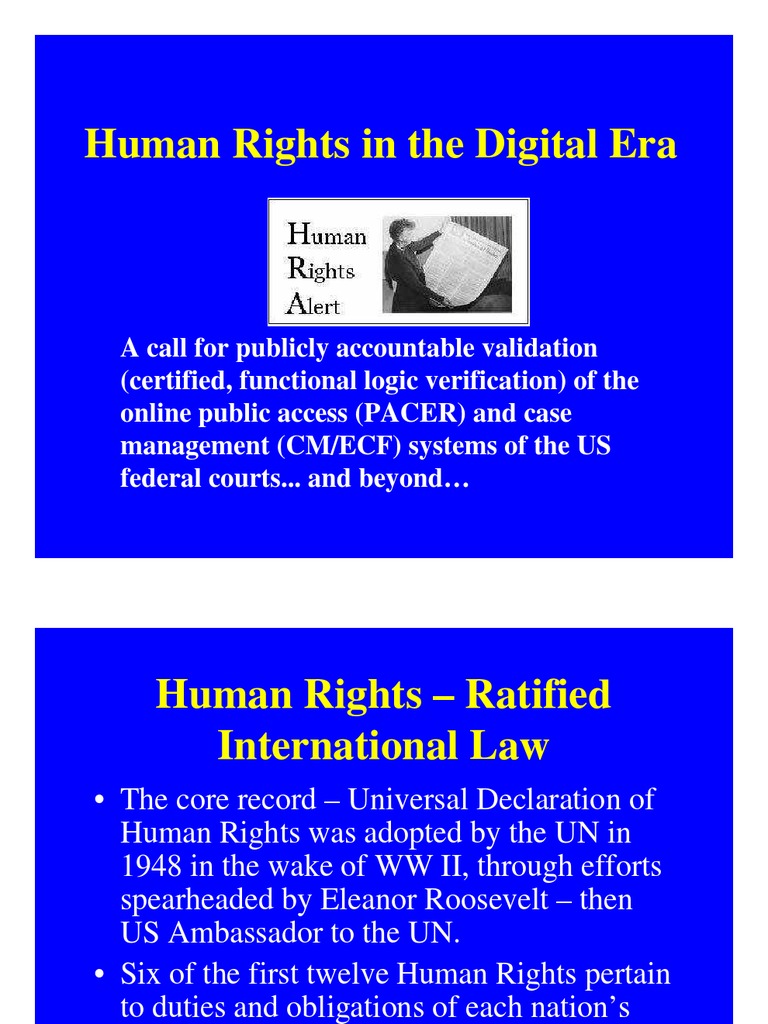 Digital Human Rights and Court Integrity | PDF | Cm/Ecf | Authentication