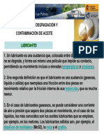 Diagnostico Por Degradacíon y Contaminación de Aceite