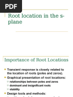 Root Location in The S-Plane