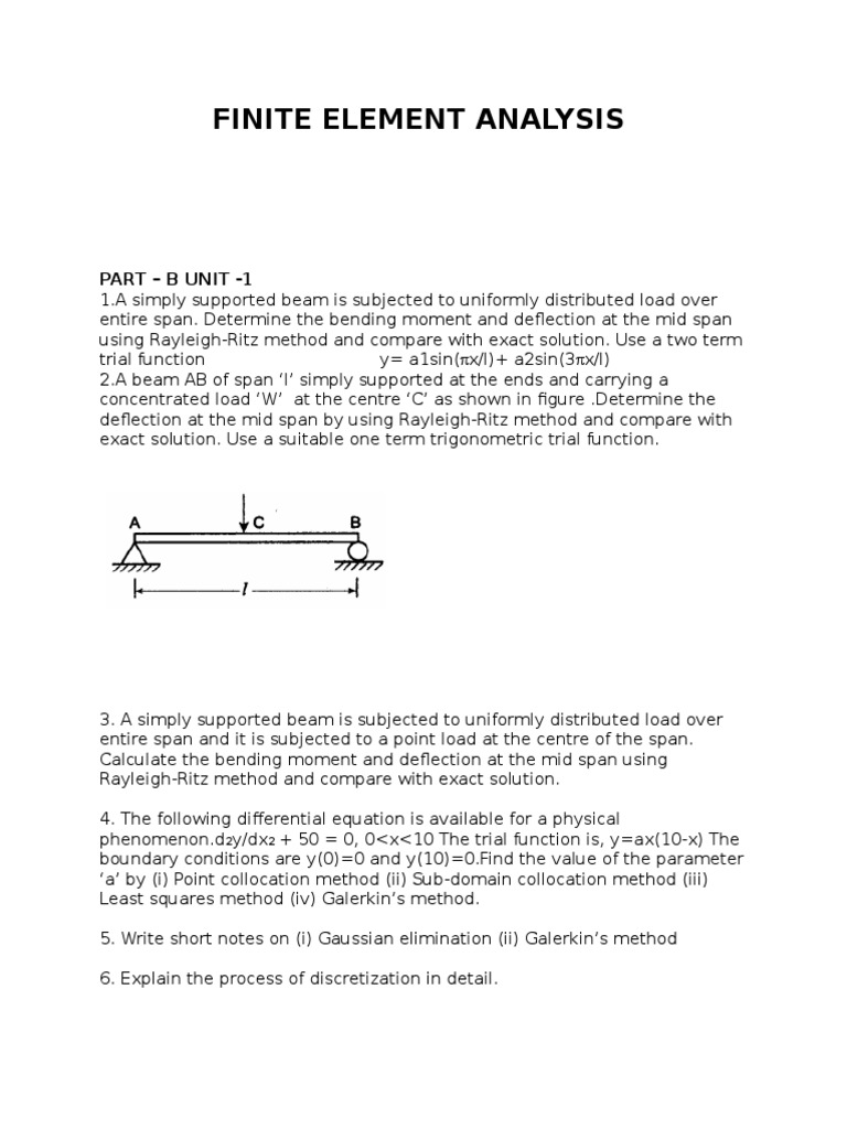 Finite Element Analysis: Beam Deflection Methods | PDF | Thermal ...