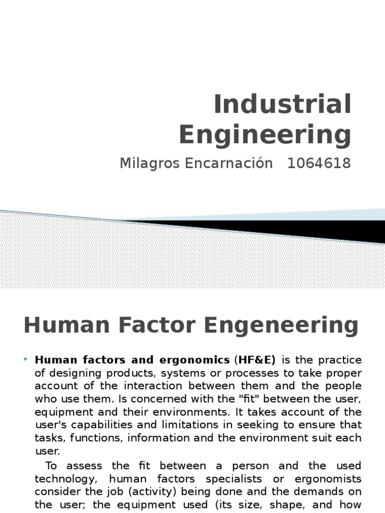 Human Factors Engineering Overview | PDF