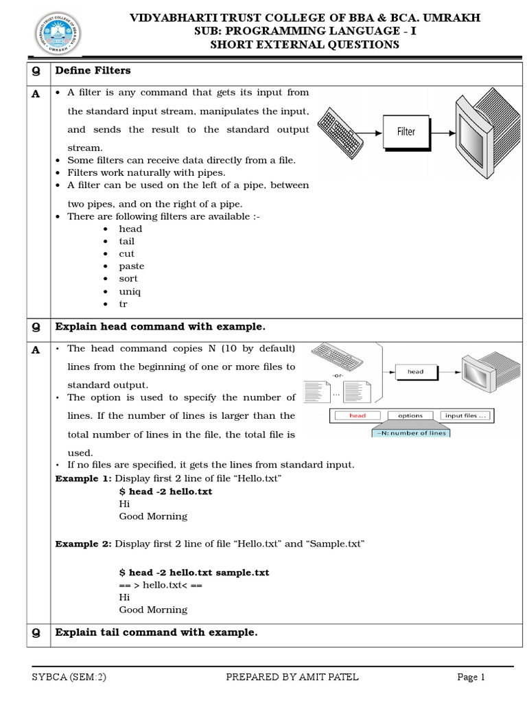 Filter Command Operating System Text File Free 30day Trial Scribd