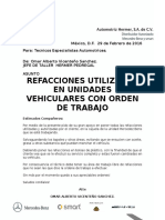 Circular de Refacciones Utilizadas