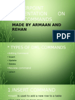 Powerpoint Presentation On DML Commands