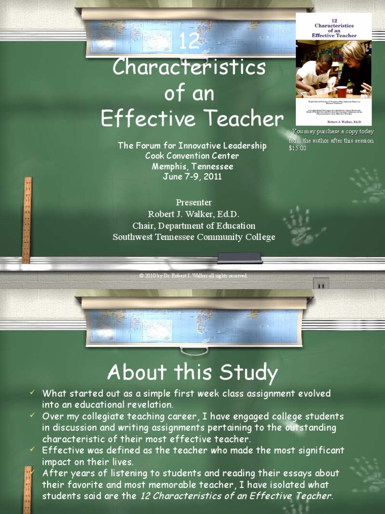 12 Characteristics of An Effective Teacher | PDF | Classroom | Humour