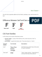 CSS Fonts: Difference Between Serif and Sans Serif Fonts