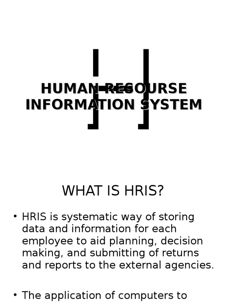 Human Resource Information System PDF Information System Human