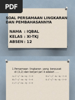 Download Soal dan Pembahasan Persamaan Lingkaran by Iqbal SN315488846 doc pdf