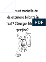 Care Sunt Modurile de de Expunere Folosite În Text? Cărui Gen Literar ÎI Aparţine?