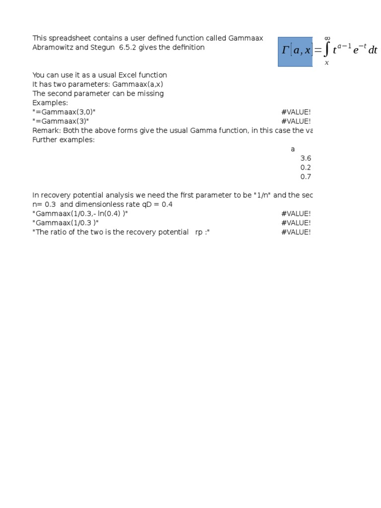 Incomplete Gamma | PDF | Computers
