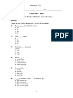 Placement Test PDF