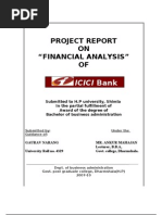 Project Report on ICICI Bank by GAURAV NARANG