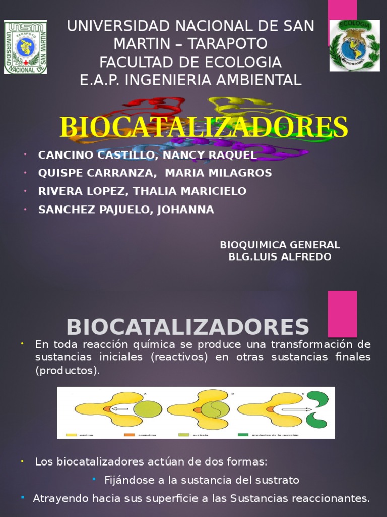 BIOCATALIZADORES Enzima Inhibidor de la enzima