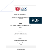 Los Grandes Problemas de La Filosofia Peru