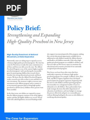 Strengthening High Quality Preschool Policy Brf 12 2007