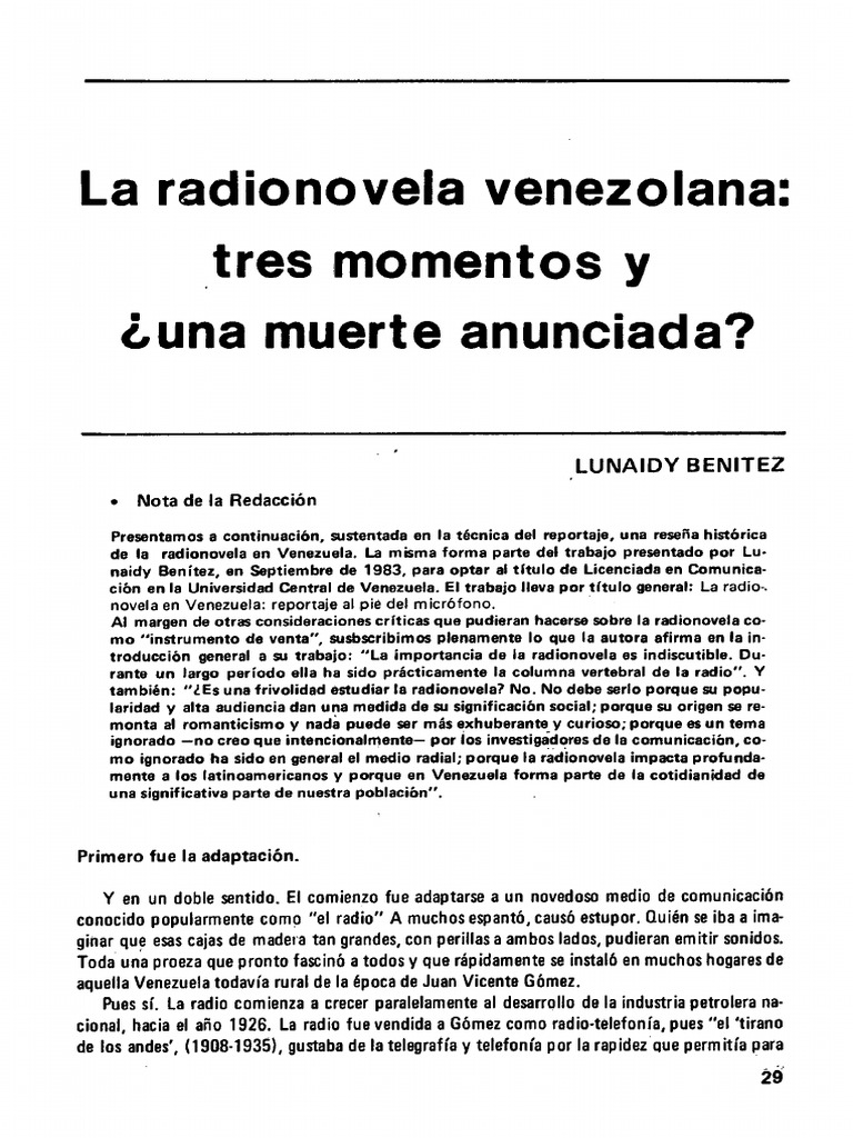 Radio Novela Venezuela | PDF