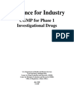 Ucm070273 FDA Guidance CGMP Phase1 Investifational Drugs