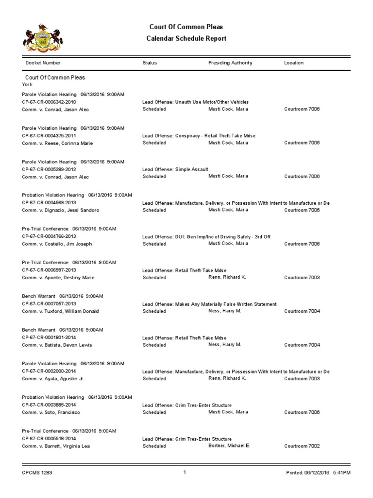 york-county-court-schedule-june-13-2016-pdf-driving-under-the-influence-probation