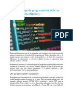 Qué Lenguaje de Programación Debería Aprender para Empezar