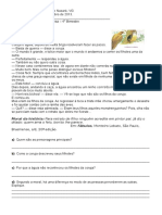 Avaliação 6° Ano 4° Bi 2013