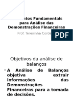 Elementos Fundamentais Para Análise Das Demonstrações Financeiras
