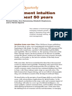 Management Intuition for the Next 50 Years