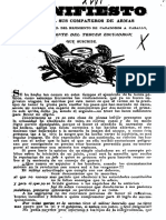 Manifiesto Que Da a Sus Compañeros de Armas, El Tcl. Del Regimiento de Cazadores a Caballo, Cdte. Del 3er Escuadrón Que Suscribe, Tcl. Lorenzo Luna. (1833)