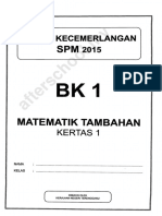2015 Terengganu Matematik Tambahan
