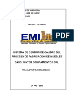 Sistema de Gestión de Calidad de Fabricación de Muebles Caso Sinter Equipamientos SRL PDF