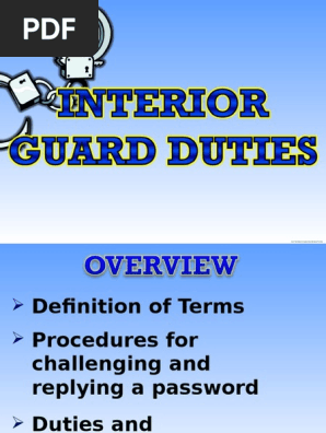 Interior Guard Duty Officer Armed Forces Non