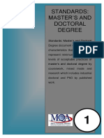 Standards - Master's and Doctoral Degree