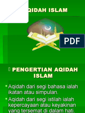 Maksud aqidah dari segi istilah