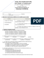 Examen de Ciencias II Bimestres 4