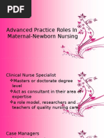 Advanced Practice Roles in Maternal-Newborn Nursing