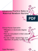 Advanced Practice Roles in Maternal-Newborn Nursing