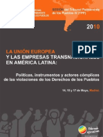 La Unión Europea y Las Empresas Transnacionales en América Latina
