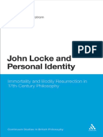 John Locke and Personal Identity Immortality and Bodily Resurrection in 17th Century Philosophy Continuum Studies in British Philosophy