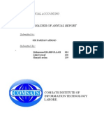 Analysis of Annual Report: Financial Accounting Final Project