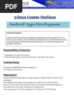 7-Days Course Outlines: Android Apps Development