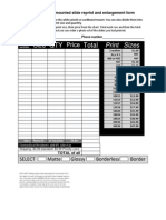 Slide Reprints and Enlargements E6